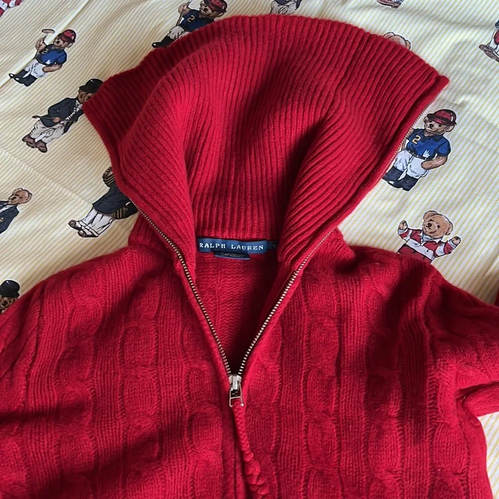 Women's Ralph Lauren Wool & Cashmere Sweater / Red / Size S - Picture 10 of 16